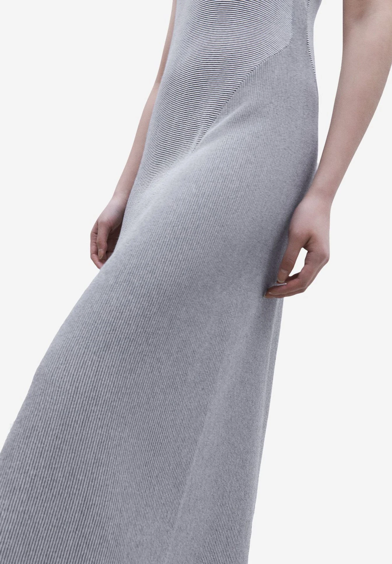 ADOLFO DOMINGUEZ V-Shaped Crew Neckline Long - Etui-Jurk - Black And White 6 ADOLFO DOMINGUEZ V-Shaped Crew Neckline Long - Etui-Jurk - Black And White - Afbeelding 4