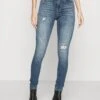 ONLY Onlpower Push Up Destroy - Jeans Skinny Fit - Medium Blue Denim -Mode Dames Winkel be212fbaf35f40e7b74e508ad6fb8a45