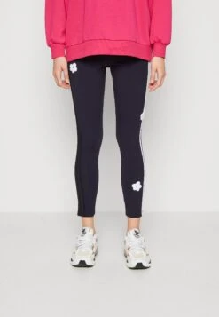 Adidas Sportswear 3 Stripes High Rise Chenille Flower Patches - Legging - Legend Ink