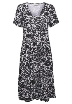 Kaffe Kainger- Jerseyjurk - Black Chalk Flower Print -Mode Dames Winkel c04b20b9320943e680e20dca8d64929c