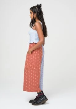 Abstract Patchwork Wide Leg - Broek - Blue -Mode Dames Winkel c1daf8dc515b46ac9faa447b883f4146