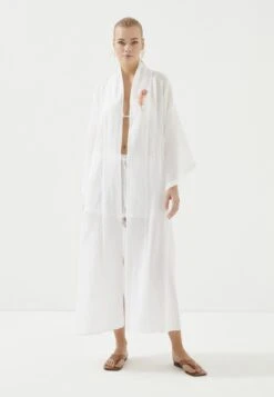Belted Kimono - Strandaccessoire - White