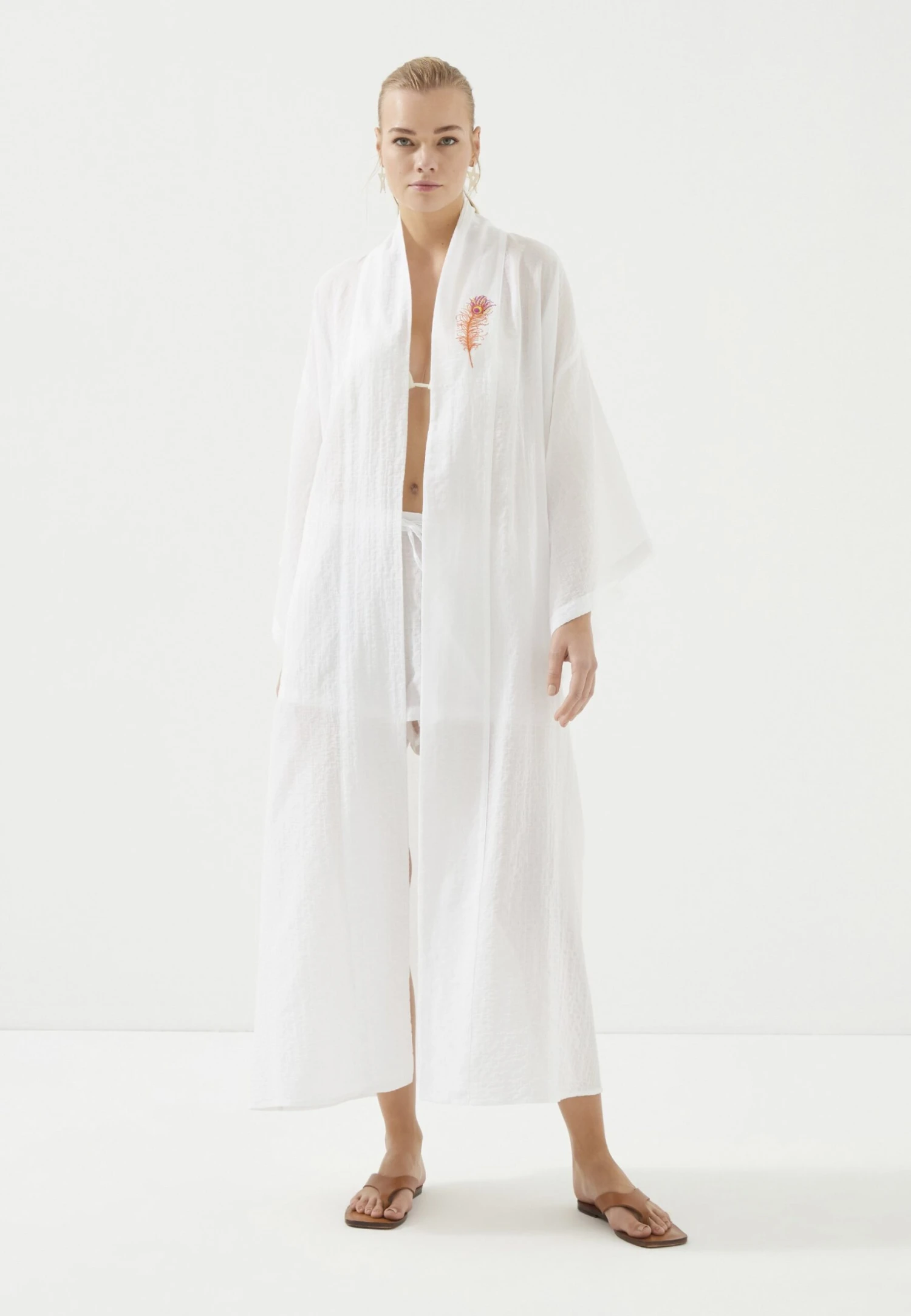 Belted Kimono - Strandaccessoire - White 3 Belted Kimono - Strandaccessoire - White