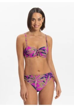 Cyell Bandeau- Bikinitop - Roze Bruin Donkerblauw