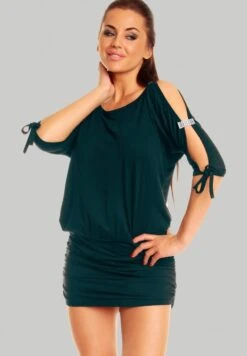 Open Shoulders - Blousejurk - Dark Green -Mode Dames Winkel d14e61292388423788b7e93871b01773