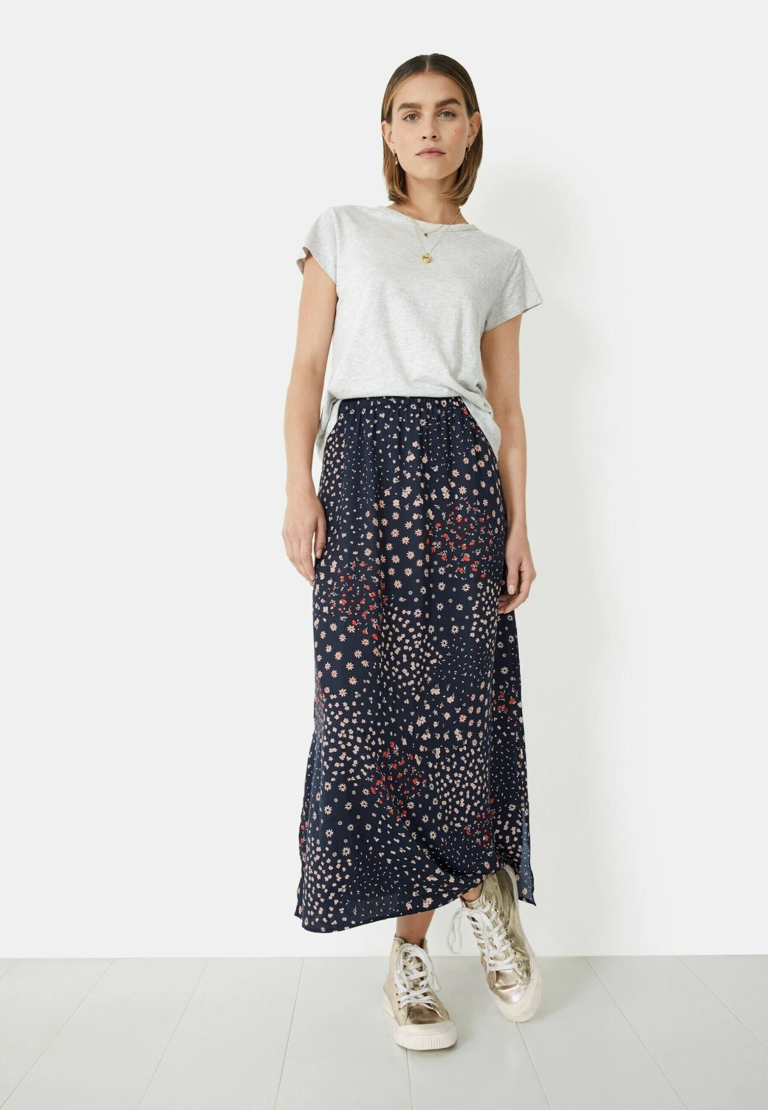 Santana Printed - A-Lijn Rok - Floral Patchwork Navy 4 Santana Printed - A-Lijn Rok - Floral Patchwork Navy - Afbeelding 2