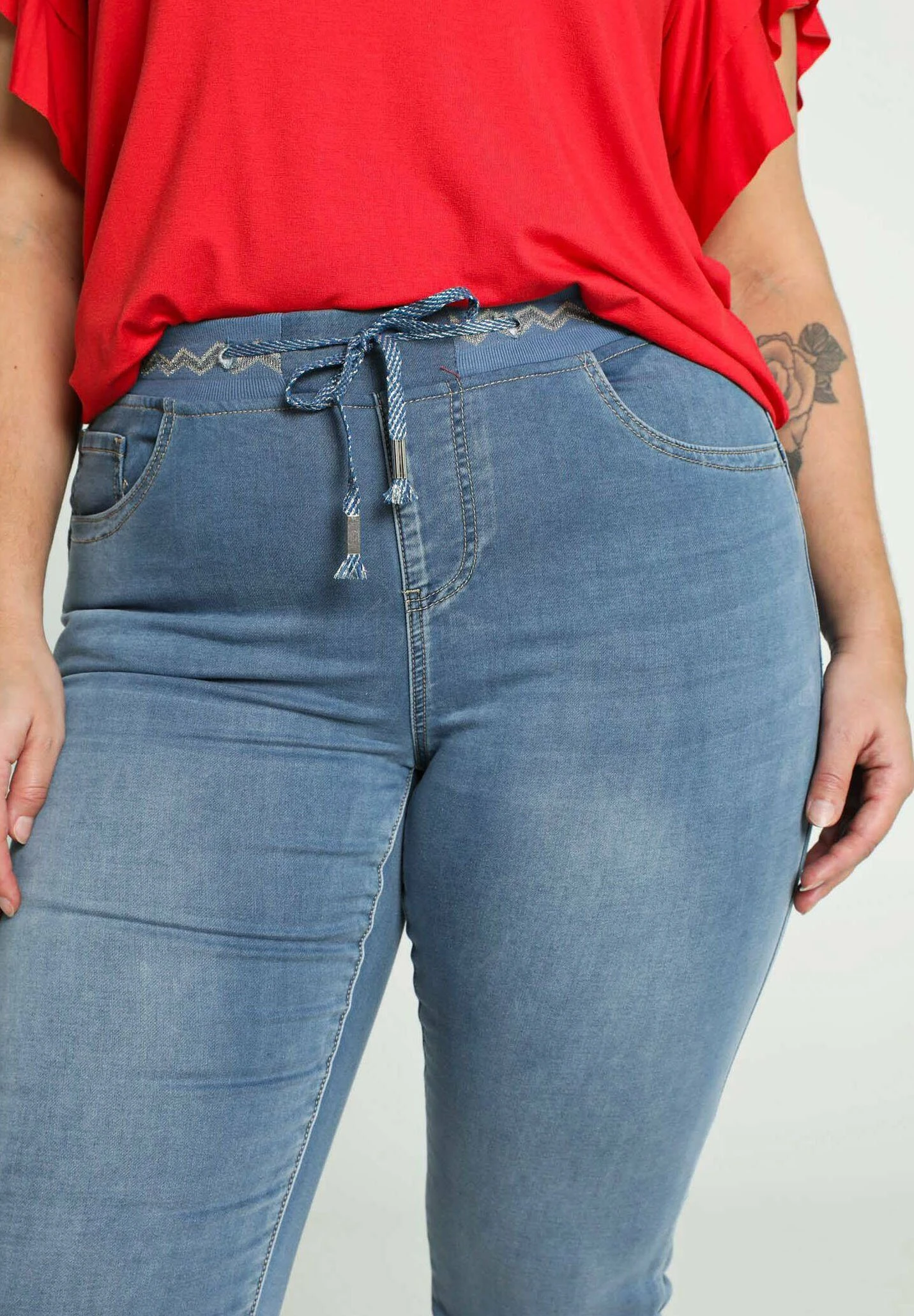 7/8 Lolly Mit Gürtel - Jeggings - Denim 6 7/8 Lolly Mit Gürtel - Jeggings - Denim - Afbeelding 4