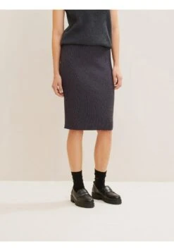 Tom Tailor Mit Rippstruktur  - Kokerrok - Evident Anthracite Melange