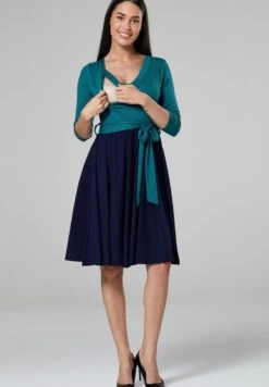 Ciążowa Z Funkcją Karmienia - Jurk - Butelkowa Zieleń Granatowy -Mode Dames Winkel d7683b4751484859b1b82d6dcc3f0461