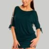 Open Shoulders - Blousejurk - Dark Green 2 Open Shoulders - Blousejurk - Dark Green -Mode Dames Winkel d77ae948428041ca94d3e1c6f556ce36
