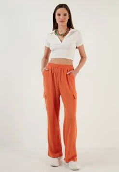 LELA Regular Fit - Cargobroek - Orange -Mode Dames Winkel d9928338503a4df7b6a6fa0685a9633d