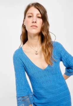 Springfield Short Structured - Gebreide Jurk - Dark Blue -Mode Dames Winkel da93a63f25074d4bb74f82aed2c544e6