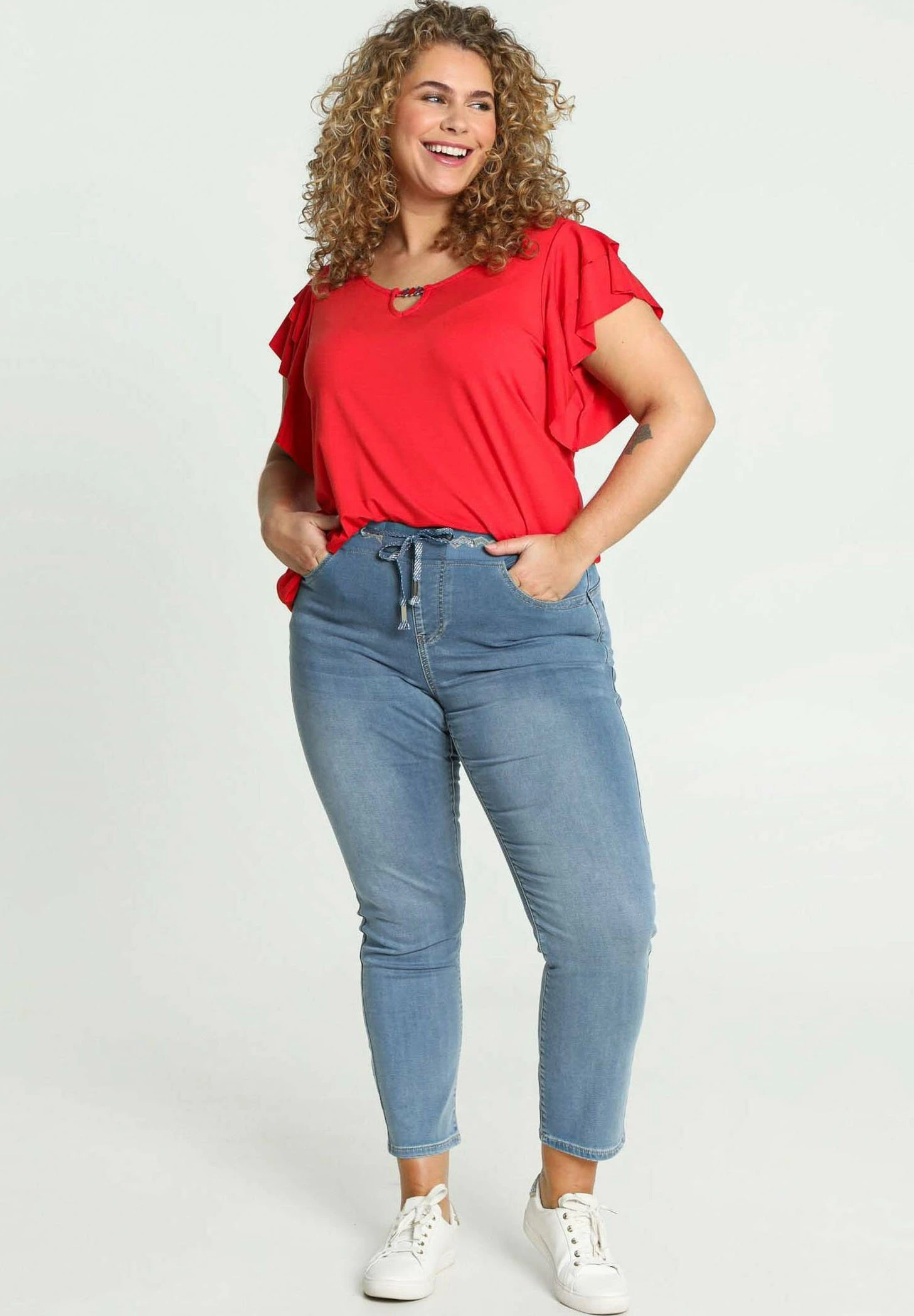 7/8 Lolly Mit Gürtel - Jeggings - Denim 4 7/8 Lolly Mit Gürtel - Jeggings - Denim - Afbeelding 2