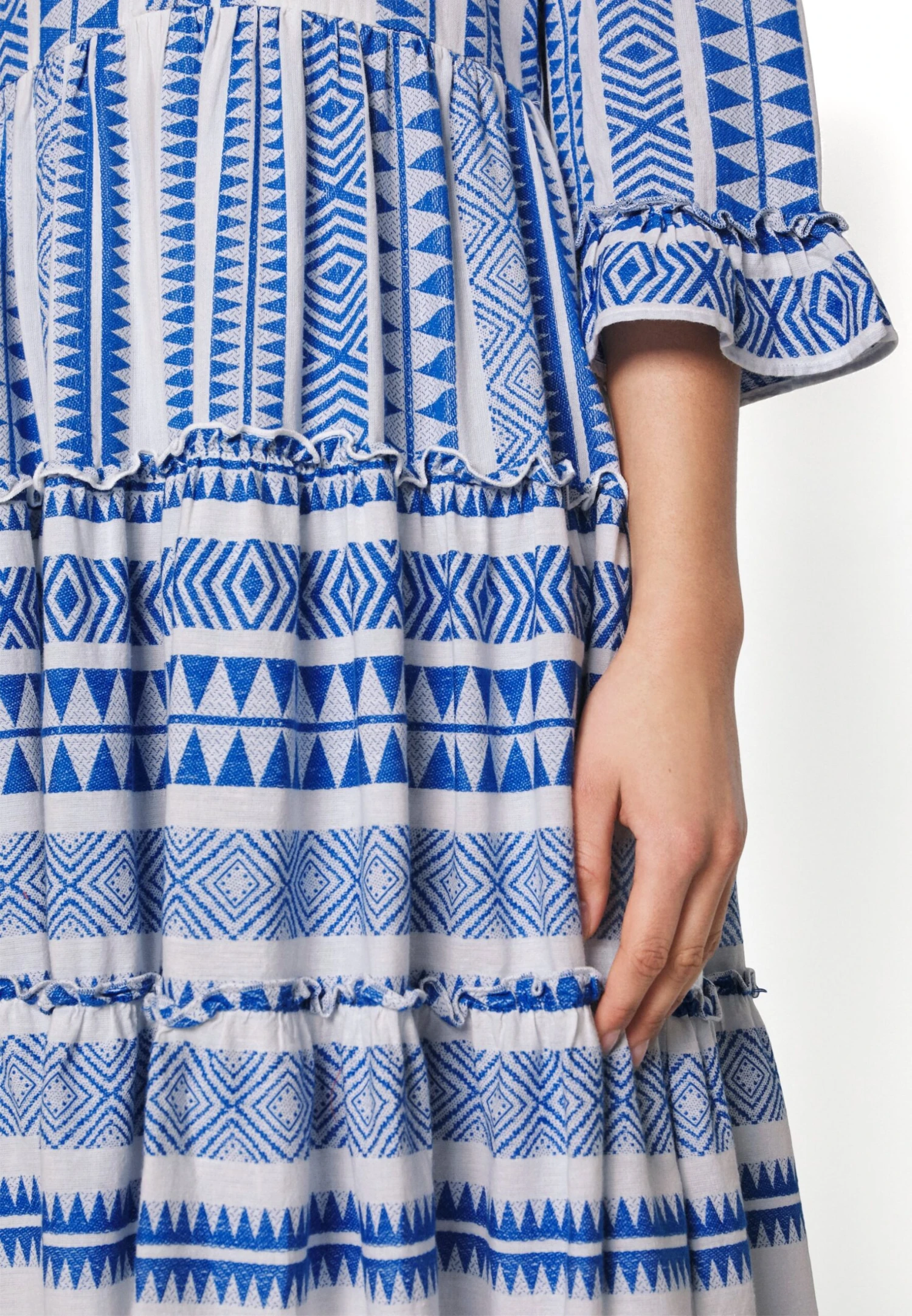 Yasanine 3/4 Midi Dress S. - Fest - Maxi-Jurk - Birchdetail:W. Olympian Blue 8 Yasanine 3/4 Midi Dress S. - Fest - Maxi-Jurk - Birchdetail:W. Olympian Blue - Afbeelding 6