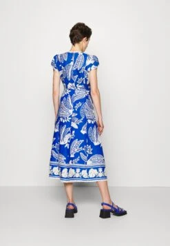 Farm Rio Midi Dress - Jurk - Lace Bananas Navy Blue -Mode Dames Winkel dc3bf3be073c444eb5c3d3cad77e285c