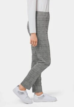 GOLDNER Broek - Medium Grey / White -Mode Dames Winkel de21647e67364498889af66e0358e84d