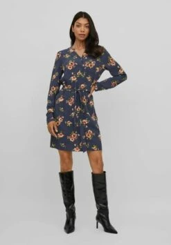 Vila Taillengürtel- Blousejurk - Navy Blazer