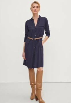 Comma Blousejurk - Navy -Mode Dames Winkel e60f87072aed444f9c571e038627644a