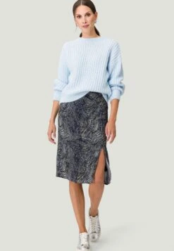 Zero Midi Met Beenopening - Kokerrok - Dark Bluelight Blue -Mode Dames Winkel e6f033bf25274dafae7fbfeea9de3234