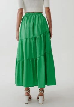 Tussah Meg- Maxirok - Green -Mode Dames Winkel e82a22b108da414f83356f59cfcff892