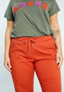 Unifarbene Mit HoherElastischer Taille - Broek - Orange 16 Unifarbene Mit HoherElastischer Taille - Broek - Orange -Mode Dames Winkel e9c404fc66f14b959831174762c6e687