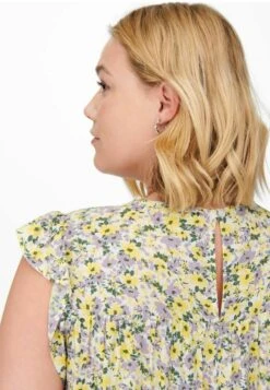 ONLY CARMAKOMA Curvy Rüschenärmel - Jurk - Cloud Dancer -Mode Dames Winkel ec2126cd51734fcdbcf65935f37375da