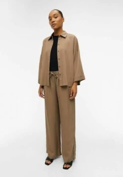 Object Objtilda Talula Long Noos - Broek - Fossil -Mode Dames Winkel ed5582688fff4526816b7af0ac2f2612