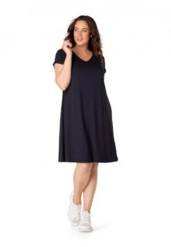 Abernathy - Jurk - Dark Blue -Mode Dames Winkel eeeb529682bb440aae824da4795f7395