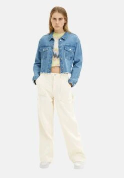 TOM TAILOR Denim Straight Fit - Straight Leg Jeans - Creme