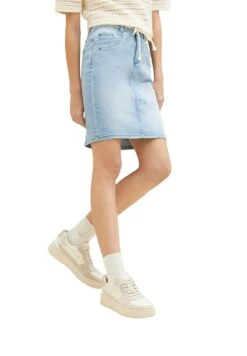 Tom Tailor Mit Kordelzug - Jeansrok - Light Stone Blue Denim -Mode Dames Winkel f1fdeddcdca44f42ab08512951210e8b