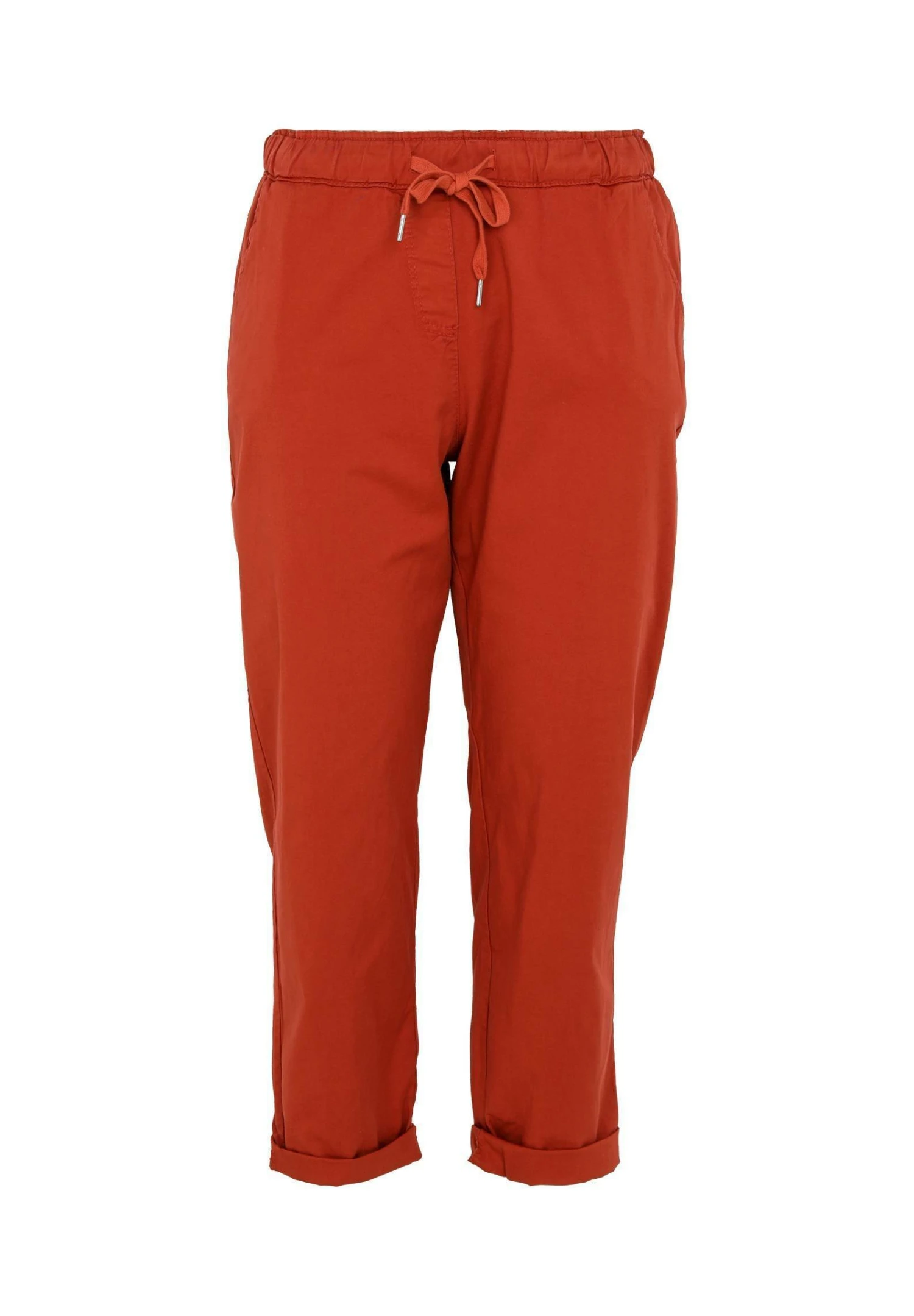 Unifarbene Mit HoherElastischer Taille - Broek - Orange 10 Unifarbene Mit HoherElastischer Taille - Broek - Orange - Afbeelding 8