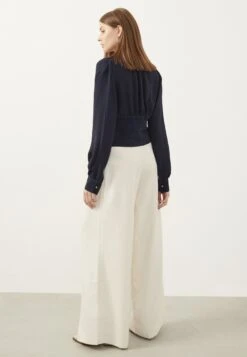 High Waist Pleated - Broek - Cream -Mode Dames Winkel f4292a7f9e2e4b61b32d9a123cbe5356