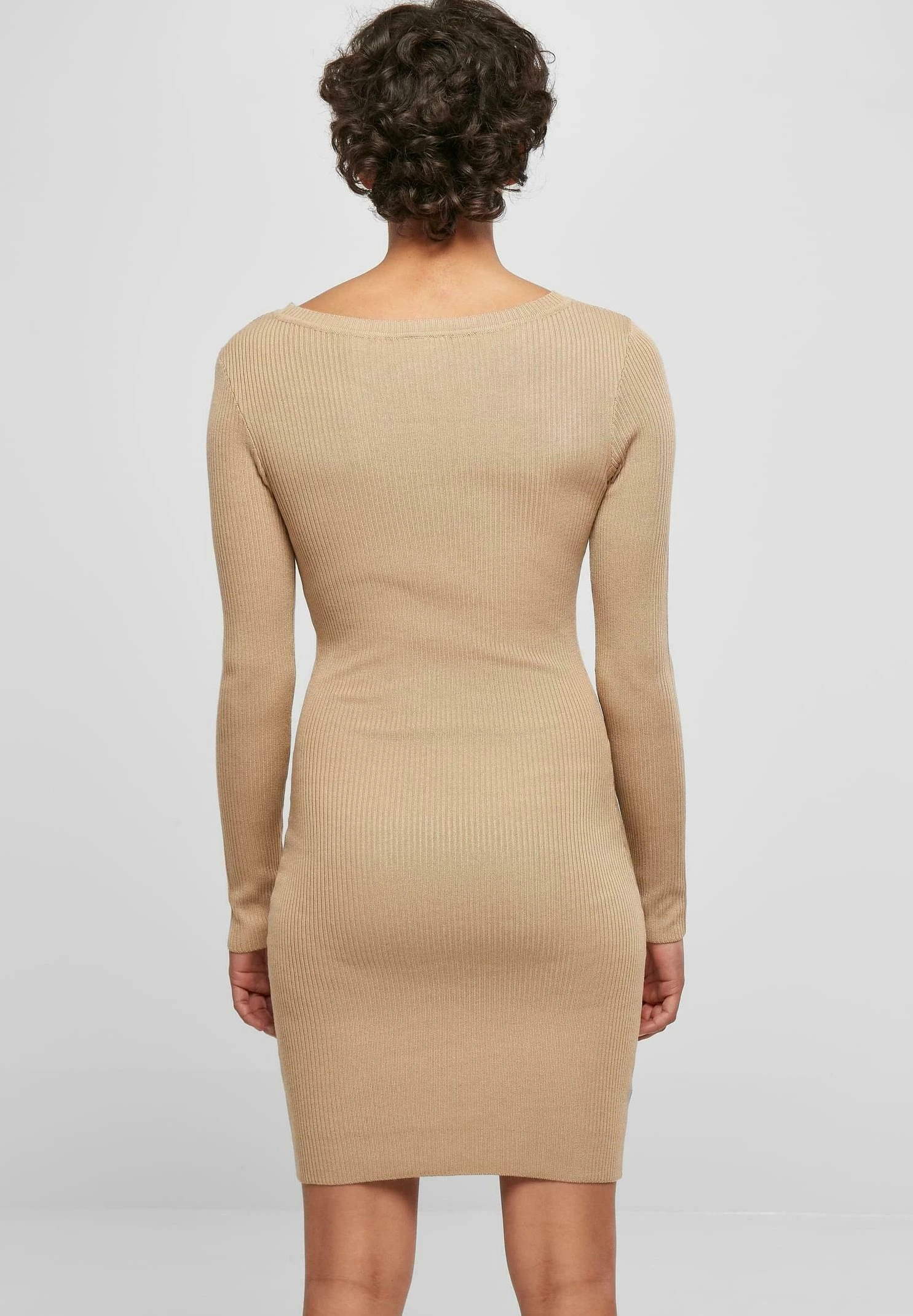 URBAN CLASSICS Cut Out - Etui-Jurk - Unionbeige 5 URBAN CLASSICS Cut Out - Etui-Jurk - Unionbeige - Afbeelding 3