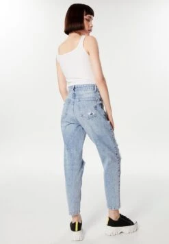 Twist Mom Fit - Straight Leg Jeans - L Indigo -Mode Dames Winkel f7d0c7b381ae4c11b4261d6b02bf16e5